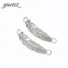 YuenZ DIY accesorios de joyería vintage conector de pluma aleación venta al por mayor de fábrica 46*10 D315