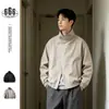 Diseño minimalista ButterTiger, tapeta asimétrica, cuello mao, chaqueta de trabajo, corte holgado para hombre, prenda exterior versátil, JK89