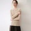 Nova coleção outono e inverno: Suéter de malha 100% cashmere puro com gola polo, design canelado, corte justo e estilo elegante