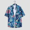 Roupas de coco Sanya plus size, camisa solta de casal hip-hop, manga curta, mahjong, flor, estilo retrô Hong Kong, estilo japonês para homens e mulheres