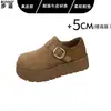 Cuero Genuino Suela Gruesa Aumentador de Altura Completamente Cubiertos Zapatos Birkenstock Zapatos de Mujer 2026 Otoño Nueva Llegada Sin Cordones Persona Perezosa Zapatos Individuales Mocasines