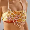 Cadena de Pecho con Perlas Europeas y Americanas Transfronteriza Chaleco Halter con Borlas Cadena Corporal Bikini Accesorios de Playa Venta al por Mayor