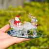 Vidrio Zibo Cepillado Papá Noel Árbol de Navidad Día de Año Nuevo Regalos de Navidad para Niños Artesanías de Vidrio Suministro Transfronterizo