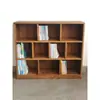 Estantería de Piso de Olmo Combinación Librería Estante de Almacenamiento de Juguetes para Niños Libros Ilustrados Personalizable Sala de Estar Simple Almacenamiento de Madera Maciza