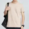 Nova moda de verão cor sólida tendência da estação macacão slim masculino grupo top de gola redonda manga curta atacado