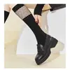 Zapatos de Cuero de Tacón Alto para Mujer 2026 Nuevo Estilo Primavera y Otoño, Tacón Grueso, Suela Gruesa, Mocasines sin Cordones, Suela Suave, Versátiles para Mujer