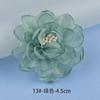 4-10cm fábrica em estoque camélia borda queimada flor chapelaria tecido flor feita à mão acessórios flor de tecido acessórios DIY broche