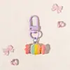 Llavero de Caramelo Arcoíris de Fruta Simulado Accesorios Chica Hermosa Colgante Dulce de Fresa Dibujo Animado Lindo Regalo para Mejor Amigo