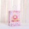 Série Castelo Rosa dos Sonhos Transfronteiriço Sacola de Papel Kraft Sacola de Compras de Shopping Sacola para Embalagem de Presente Sacola de Papel para Lanches Doces