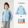 Pudding Haru Roupas de Outono para Meninas, Roupa Infantil Top, Nova Jaqueta de Lã Antiestática de Outono 2026 para Crianças