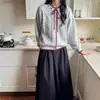 Diseño Coreano Cardigan de Punto Suave y Cera con Cordones Chaqueta de Punto Ropa de Abrigo para Mujer Primavera y Otoño Nuevo Estilo Retro Perezoso