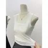 Colete Renda Quadrado Doce Feminino Verão Pura Desejo Cobertura Interna Para Seios Redutor de Idade Alça Superior Roupa Externa Top Curto Costas Bonitas