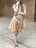 Camiseta de Verano de Gasa Tejida de Manga Corta, Versátil, para el Trabajo y el Ocio, con Cuello en V Delgado, para Mujer