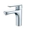 Baño cromado plateado de doble uso frío y caliente grifo para mueble de baño triángulo lavabo de cobre