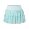 Falda de pastel plisada de malla para mujer Verano 2025 Nueva Dulce Chica Picante Deseo Puro Cintura Alta Antideslumbrante Adelgazante Falda