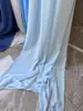 Azul celeste azul cinza azul claro fio de chiffon translúcido azul de casamento cortina de gaze tecido transparente transparente cortina de tecido transparente decoração de cena branco meio metro