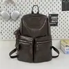 Mochila Escolar para Mujer, Estilo Coreano, Simple, Gran Capacidad, Mochila de Cuero Suave para Hombre, Bolsa Ligera de Viaje para Computadora para Estudiantes de Secundaria y Preparatoria