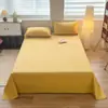 2026 Nuevo Estilo Hilo de Algodón Puro Teñido en Hilo Algodón Lavado Sábana Individual Cuadros Simples Cubre Cama de Algodón Puro Juego de Tres Piezas Ropa de Cama