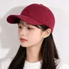 Gorra de Pato Minimalista de Color Sólido Estilo Coreano, Gorra de Béisbol Blanca Deslavada Lisa de Copa Suave, Accesorio para Fotografía de Salidas de Primavera y Verano
