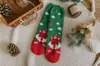 Calcetines para Dormir de Otoño e Invierno, Calcetines Gruesos de Coral Fleece, Calcetines Cálidos de Toalla, Calcetines Gruesos Navideños de Dibujos Animados, Calcetines para Dormir