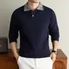 Suéter tejido de punto grueso de 540g con cuello, suéter grueso de moda, versátil, cálido y cómodo, adecuado tanto para usar solo como en capas, disponible para venta al por mayor