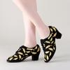 Zapatos de Baile para Baile de Salón, Tacón Medio-Alto, Suela Suave, Estilo Marinero, Zapatos para Bailar en Plaza al Aire Libre, Zapatos de Baile Latino, Estándar Nacional, Venta Caliente Transfronteriza