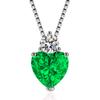 Cor transfronteiriça Coração Pingente Brincos Anel Conjunto de Jóias Diamante em forma de Coração Granada Cristal Pingente de Zircão