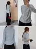 Camiseta de Invierno para Mujer con Cuello Alto Fruncido, Manga Larga Cálida, Efecto Adelgazante, Color Sólido, Versátil, Cuello Medio