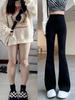 Pantalones Acampanados Pantalones Tiburón Mujer Otoño e Invierno Cintura Alta Ajustados Bootcut Pantalones Mujer Ropa de Abrigo Ajustados Forro Polar Engrosado Pantalones de Campana