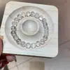 Pulseira de Contas de Cristal Branco, Nova Pulseira Personalizada Estilo Chinês, Pulseira Fashion e Versátil, Joia de Nicho de Alto Padrão para Mulheres Atacado