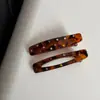 Pinza de Acetato Colorida con Diamantes Estilo Coreano para Mujer, Pinza Lateral Versátil con Aspecto de Alta Gama, Pinza de Pato Grande para el Cabello