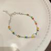 Pulsera Dopamina de Verano para Niñas, Perlas de Colores con Cuentas, Diseño de Nicho de Lujo Ligero, Joyería Exquisita para el Día a Día