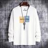 Nueva Camisa Básica de Otoño Camiseta de Manga Larga para Hombre Tendencia Estudiantil Adolescentes Ropa Casual de Otoño para Hombre -30X3169