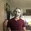 Máscara de Exorcista Sonrisa Ojos Blancos Cabeza de Diablo Nuevo Transfronterizo Halloween COS Horror Máscara de Látex En Stock
