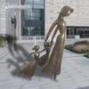 Fabricantes de Esculturas de Figuras de Paisagem em Metal de Aço Inoxidável Vendas Personalizadas Escritório Hotel Praça de Compras Shopping Center Escultura Macia