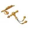 Nuevo Kit de Ensartado de Cuentas Budistas para Joyería de Moda Hecha a Mano DIY, Juego de Ejes Universales de Tres Vías con Patrón de Martillo de Cobre Chapado en Oro