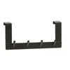 Gancho para puerta sin clavos Estilo europeo Fila de ganchos para ropa para el hogar Almacenamiento de ropa Sombrero Bolso Gancho de metal negro para ropa para la parte posterior de la puerta del hogar