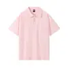 Ropa de trabajo de manga corta con cuello polo de algodón puro de doble hilo 32s para hombre, color sólido, versátil para actividades, uniforme de grupo