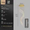 Moderno Simples Lustre de Cristal para Escada Casa Duplex Lustre Longo Oco Pé Direito Alto Rotativo Grande Lâmpadas de Sala de Estar
