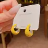 Pendientes de Esmalte Dulce Dopamina Forma de C Color Contrastante Puntos de Lunares Estilo Coreano de Verano Sentido de Diseño de Nicho Pendientes de Botón Joyería para Orejas de Celebridad de Internet