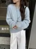 Ropa Zhengqite/Nuevo Estilo Otoño e Invierno Cuello Redondo Cepillado Manga Larga Grueso Talla Grande Suéter Exterior de Punto Suéter de Cachemira para Mujer