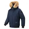 Jaqueta de Algodão Acolchoada Quente Nova Masculina Curta de Inverno Estilo Igual para Jovens Homens e Mulheres Gola de Pelo Top de Inverno