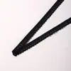 Banda Elástica de 1.2 cm con Borde Dentado, Accesorios para Cuello de Ropa Negros y Blancos, Banda Elástica de Encaje con Pequeña Corona