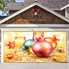 Tela de fondo navideño decoración de puerta de garaje tela colgante diseño de fiesta navideña pegatina de puerta tela de tapiz pancarta de exterior a juego