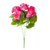 Flor de Begonia Artificial de Alta Venta en Amazon Flor Falsa Decoración de Boda Sala de Estar del Hogar Flor de Gerenio de Seda