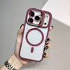 Soporte de Lente Funda de Teléfono Magnética Transparente Adecuada para Iphone17/16/15/14/13 Promax Cubierta Protectora