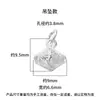 Cuentas espaciadoras de plata pura S925 con patrón tejido impreso, colgante de cuenta cilíndrica, pulsera de cuerda trenzada hecha a mano para DIY, accesorios de plata