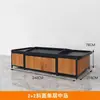 Supermercado Estilo Yonghui Comercial Prateleira de Aço e Madeira para Frutas e Verduras Ilha de Exposição Rack para Loja de Frutas Produtos Frescos Prateleira para Frutas e Verduras