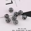 Estampado de Leopardo Lunares Estrella Cuadrada Acrílico Cuentas Sueltas DIY Hecho a Mano Cadena para Teléfono Móvil Collar Accesorios de Joyería con Cuentas