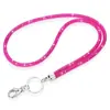 Lanyard con adornos de diamantes en stock transfronterizo, lanyard de red, porta-credencial de identificación, correa con adornos de diamantes y llavero, venta al por mayor